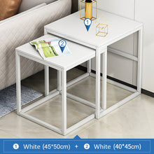 Load image into Gallery viewer, Nordic Coffee Table Expandable Tea Table Set Bedroom Nightstand Small Wooden End Table with Drawer Living Room Furniture