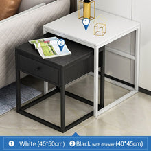 Load image into Gallery viewer, Nordic Coffee Table Expandable Tea Table Set Bedroom Nightstand Small Wooden End Table with Drawer Living Room Furniture