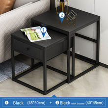 Load image into Gallery viewer, Nordic Coffee Table Expandable Tea Table Set Bedroom Nightstand Small Wooden End Table with Drawer Living Room Furniture