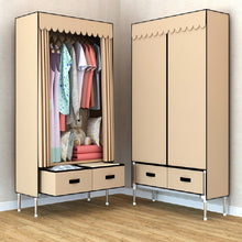 Load image into Gallery viewer, New luxury 2 drawers DIY Non-woven Folding Portable Wardrobe Bedroom Furniture Bedroom Storage Cabinet