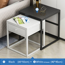 Load image into Gallery viewer, Nordic Coffee Table Expandable Tea Table Set Bedroom Nightstand Small Wooden End Table with Drawer Living Room Furniture
